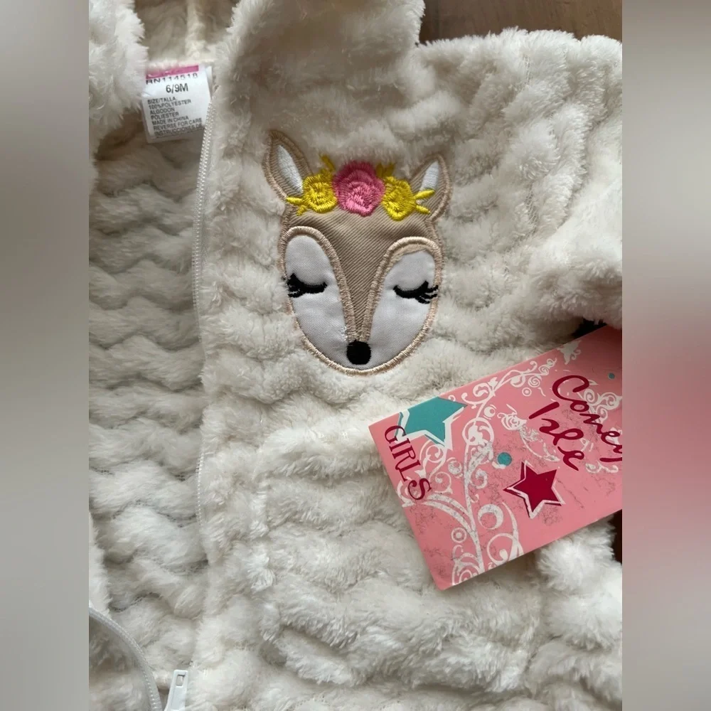 Cute Babe Baby Girl Sherpa Hoodie & Pants Set | 6–9M  NWT
